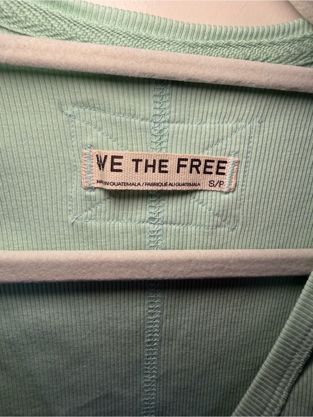 Free People Mint V-Neck Ribbed Tank - Picture 2 of 5